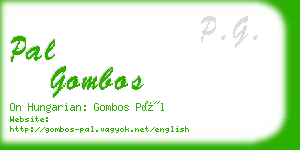 pal gombos business card
